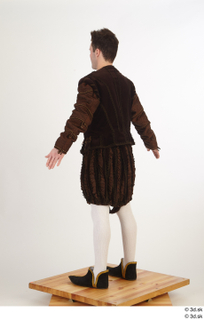  Photos Man in Historical Dress 23 16th century Historical clothing a poses brown suit whole body 0004.jpg